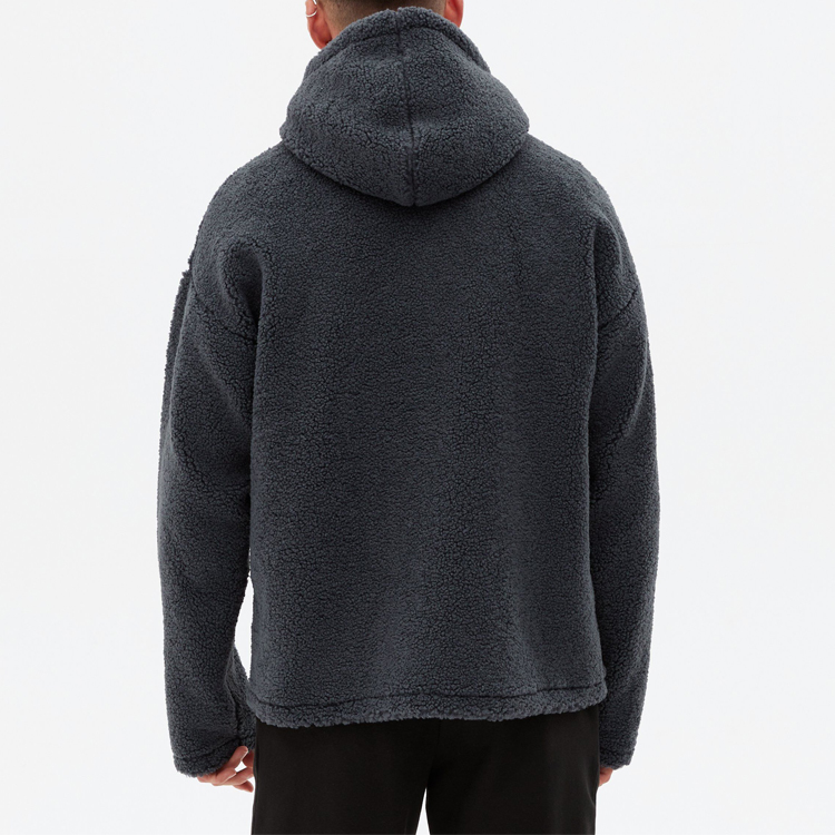High Quality Workout 100% Polyester Fleece Winter Pullover Hoodies Custom Logo For Men detail pictures