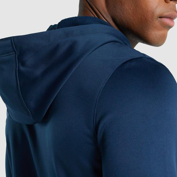 High Quality Fleece Inside Custom Printing Men Slim Fit Plain Hoodies With Kangaroo Pocket detail pictures