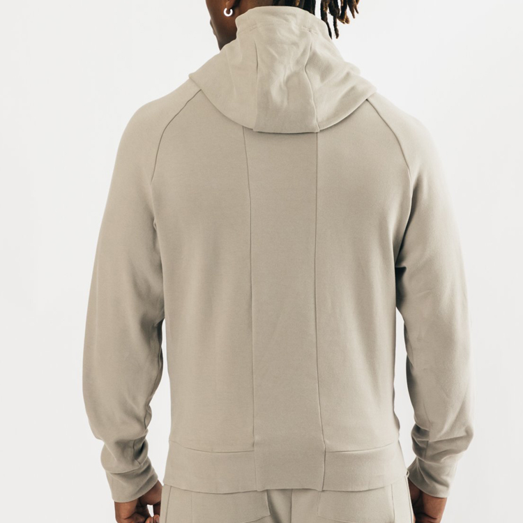 High Quality Slim Fit Cotton Polyester Custom Logo Plain Hoodies Sweatshirts For Men detail pictures