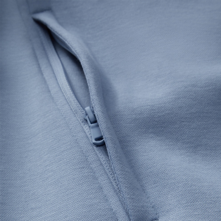 French Terry Cotton Raglan Sleeve Pullover Men Color Block Hoodies With Zipper Pocket detail pictures