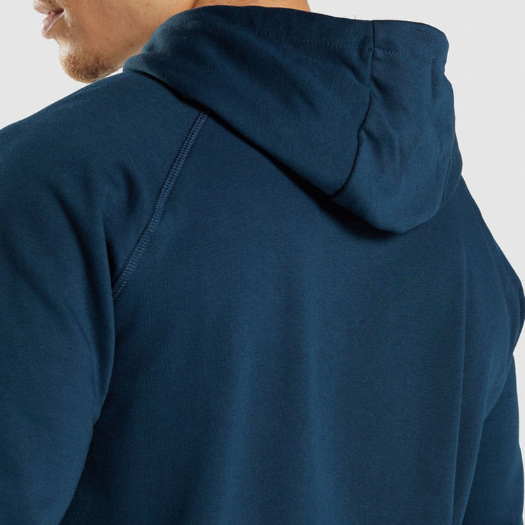 High Quality Fleece Inside Custom Printing Men Slim Fit Plain Hoodies With Pocket detail pictures