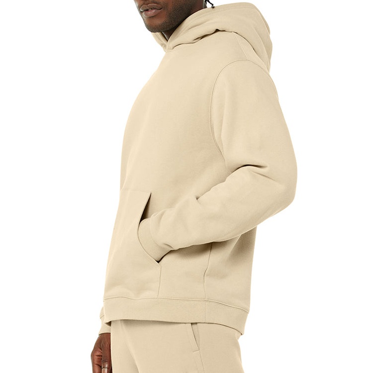 Wholesale Custom 400gsm Cotton Polyester Oversize Pullover Blank Hoodies For Men detail pictures