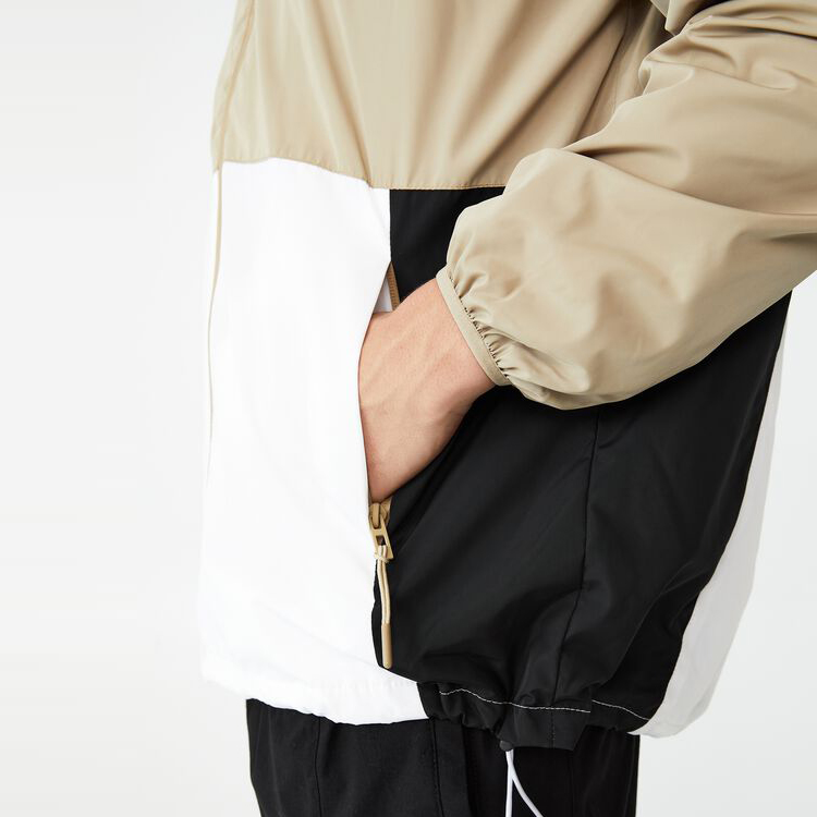 High Quality Lightweight 100%Polyester Color Block Men Full Zip Up Active Sports Jacket detail pictures