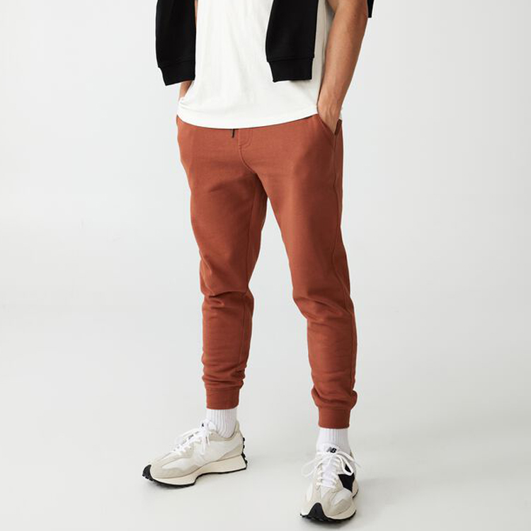Top Sell OEM Drawstring Waist Cotton Polyester Slim Fit Sweat Jogger Pants For Men detail pictures