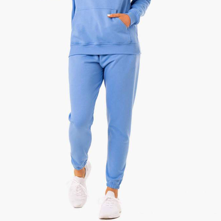 Custom Workout Lightweight Ladies Drawstring Waist Women Cotton Jogger Pants With Pocket detail pictures