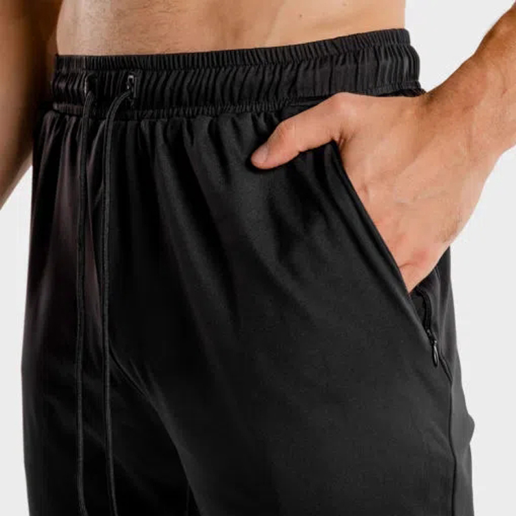 Top Quality Fitness Custom Gym Running Men Slim Fit Track Jogger Pants With Zipper Bottom detail pictures