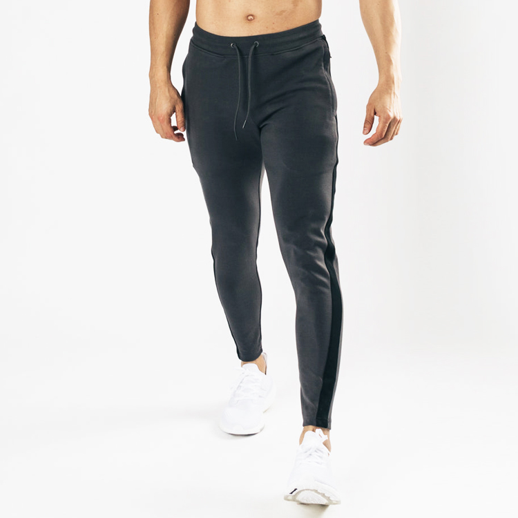 Wholesale Four-way Spandex Side Striped Custom Track Pants Men Slim Fit Joggers detail pictures