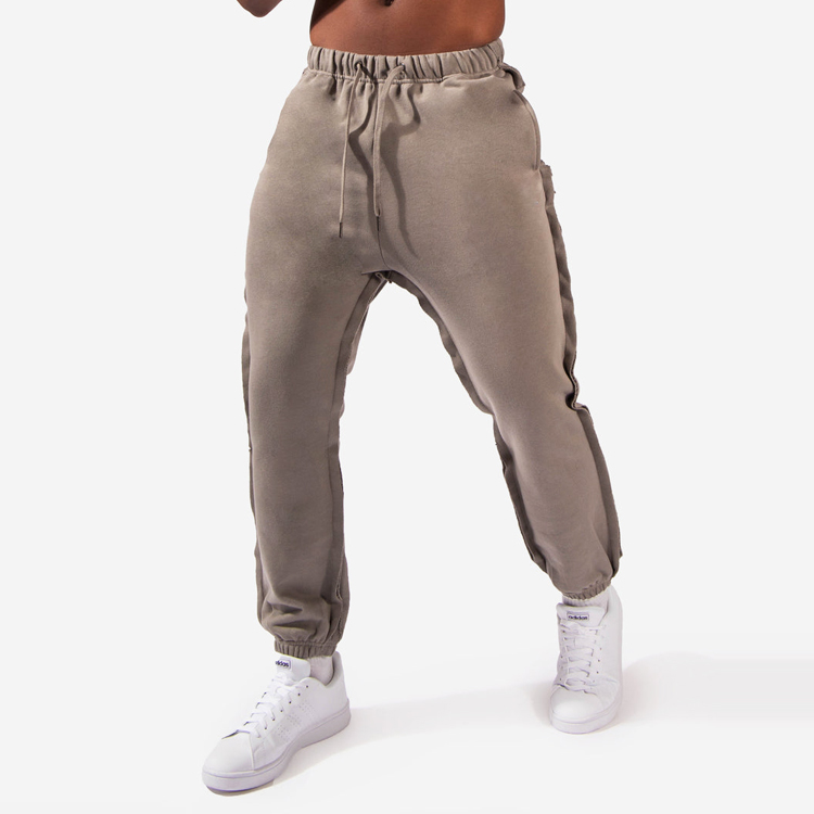Custom French Terry Cotton Sweat Pants Flattering Cuffed Hem Men Sports Joggers