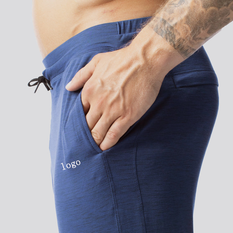 Best Sell Light Weight Polyester Drawstring Waist Custom Men Sports Slim Fit Joggers detail pictures