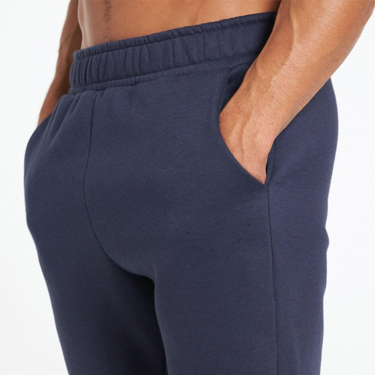 Custom High Quality Elastic Waist Slim Fit Fleece Sports Sweatpants Men Joggers detail pictures