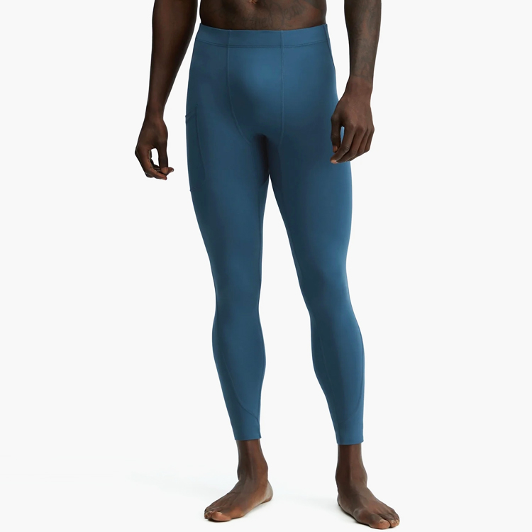 Custom Fitness Sports Active wear Mens Gym Tights Black Leggings With Pocket detail pictures
