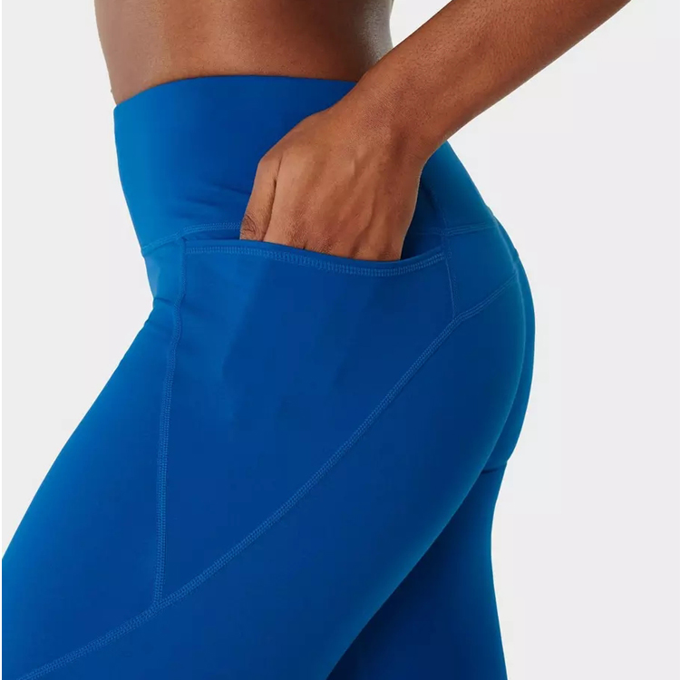 New Trendy Four Way Stretch High Waist Compression Pocket Leggings Custom Women Yoga Tights detail pictures