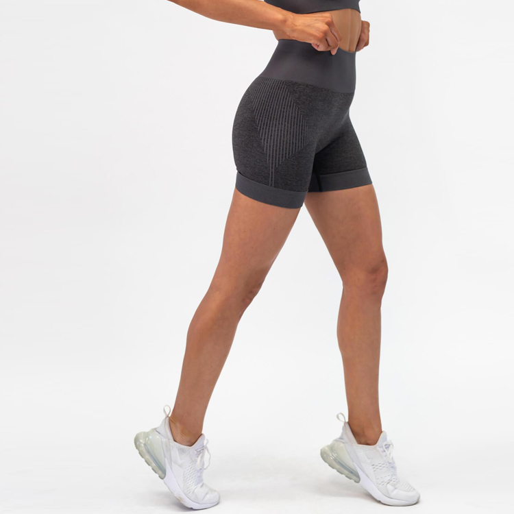 Wholesale Custom Logo High Waist Women Workout Seamless Yoga Fitness Shorts detail pictures