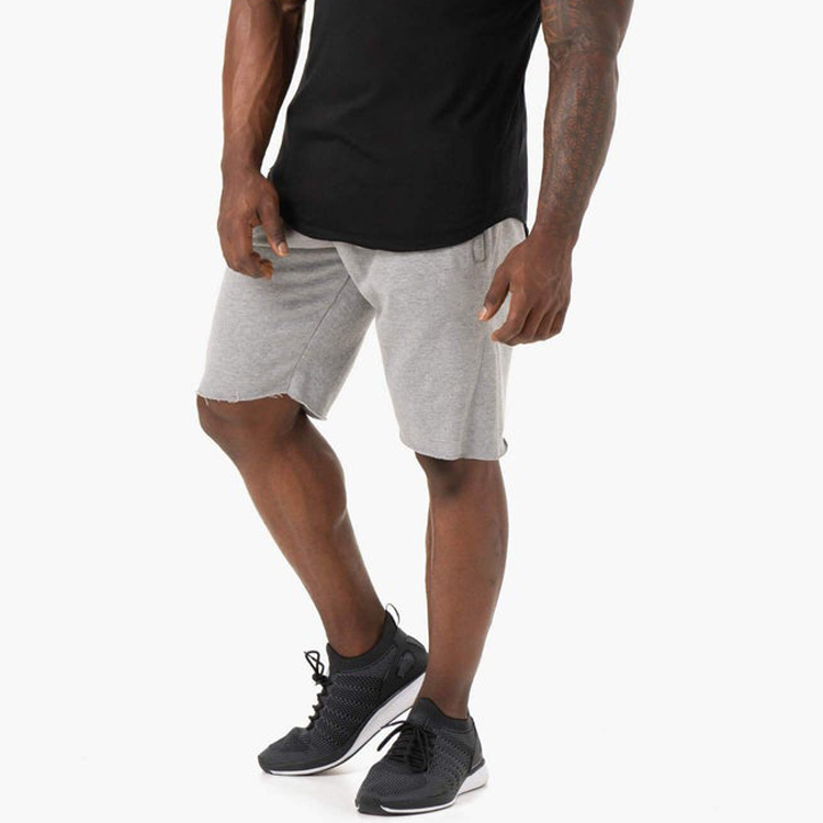 Wholesale Customized French Terry Cotton Men Workout Sports Sweat Shorts With Pockets detail pictures