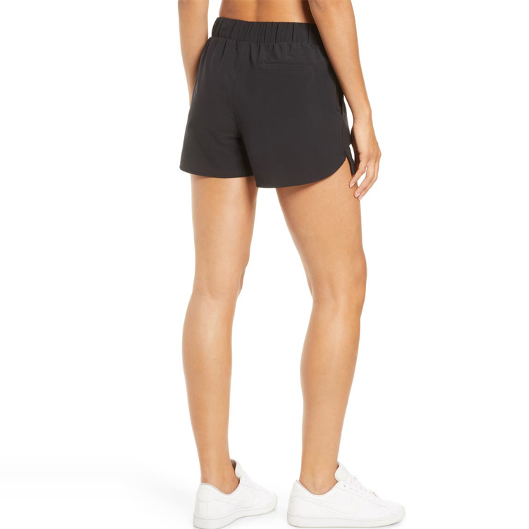 Wholesale Quick Dry Elastic Waist Workout Fitness Running Shorts With Pockets For Women detail pictures