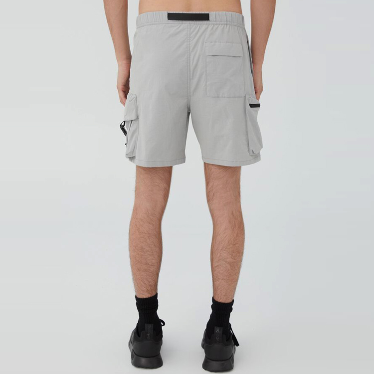 New Design Custom Printing Active Gym Nylon Urban Short For Men With Cargo Pocket detail pictures