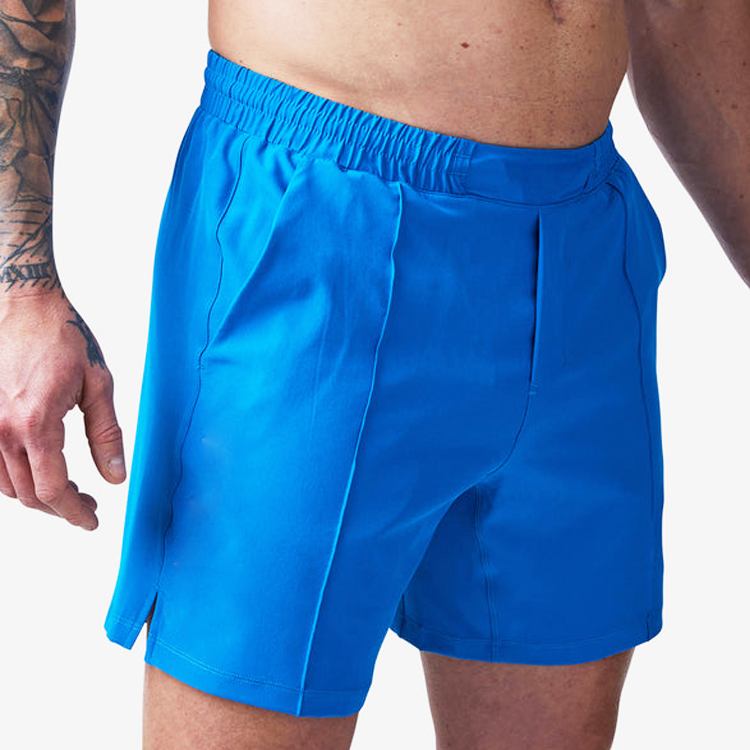 Wholesale Lightweight Polyester Elastic Waist Men Athletic Running Sports Gym Shorts detail pictures