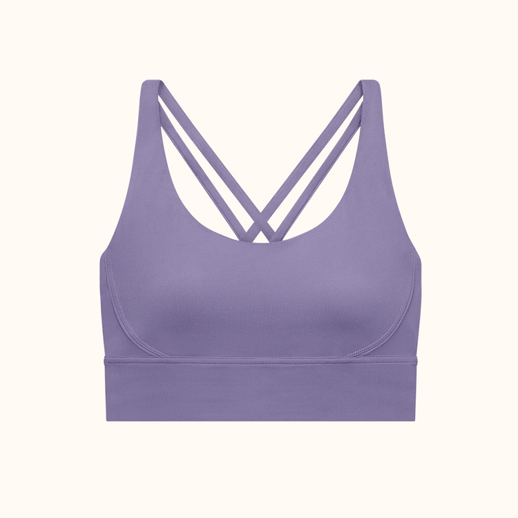 New Fashion Ladies Strappy Back Sports Running Push Up Fitness Yoga Bra For Women detail pictures