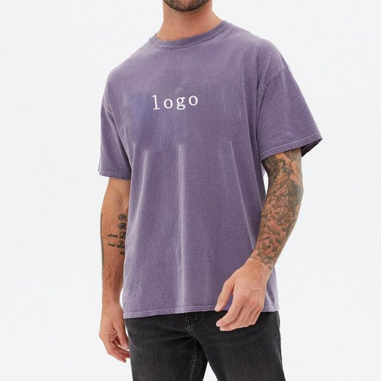 Wholesale Summer Tops Custom Logo Washed Loose Fit Workout Fitness T Shirt For Men