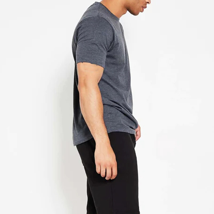 Wholesale High Quality Polyester Muscle Fitted Custom Logo Gym Workout T Shirts For Men detail pictures
