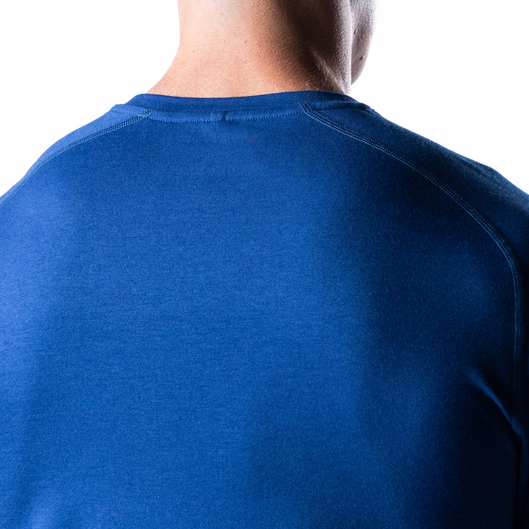 OEM Quick Dry Four Way Stretch Polyester Gym Plain Long Sleeve Men T Shirts Custom Printed detail pictures