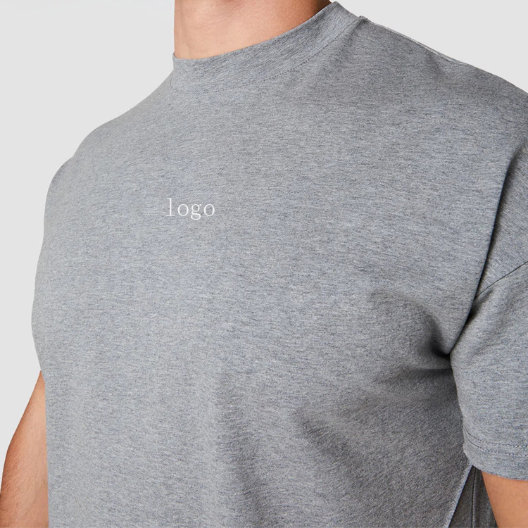 High Quality Classic Workout 100% Cotton Oversized Custom Men Plain T Shirts detail pictures