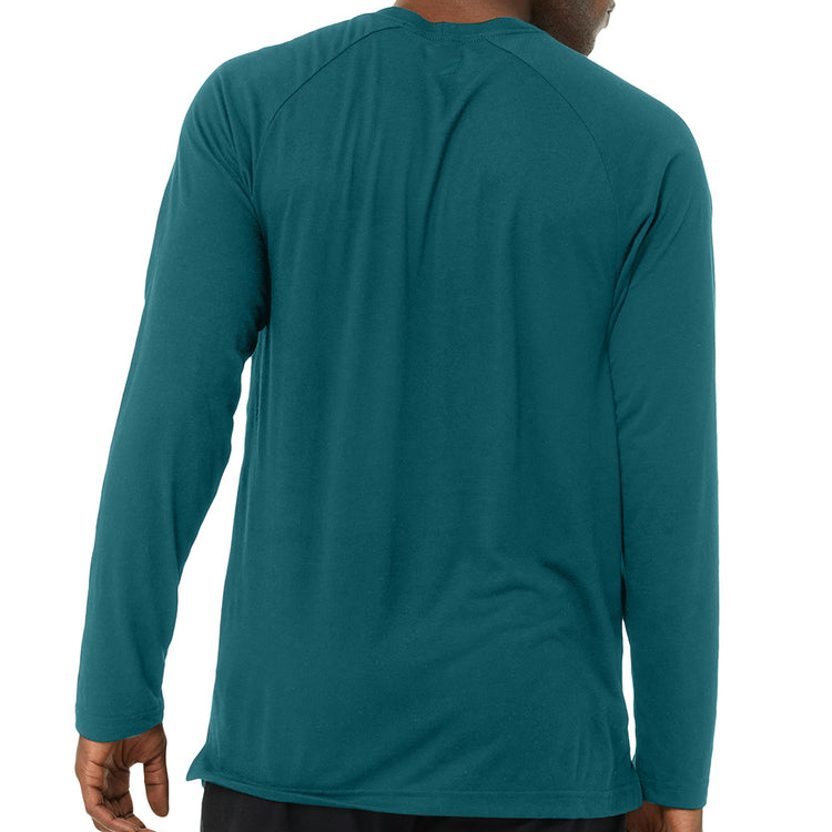 High Quality Workout Blank Custom Plain Mens Long Sleeve Gym Sports T Shirts detail pictures