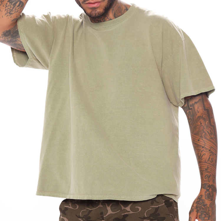 High Quality 100% Cotton Crew Neck Plain Sports Workout Oversized T Shirts For Men detail pictures