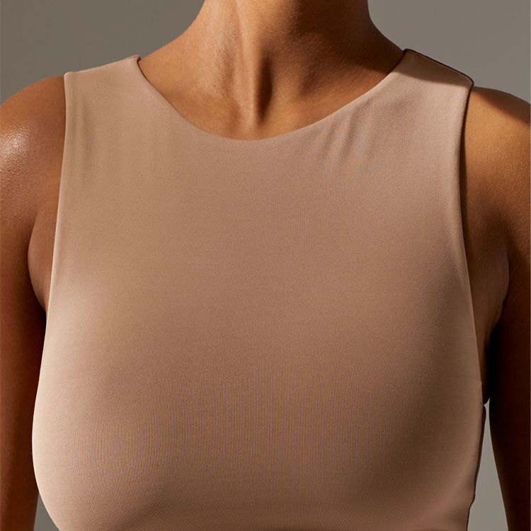 Hot Sell Four Way Stretch Blank Crop Tank Tops Custom Logo For Women detail pictures
