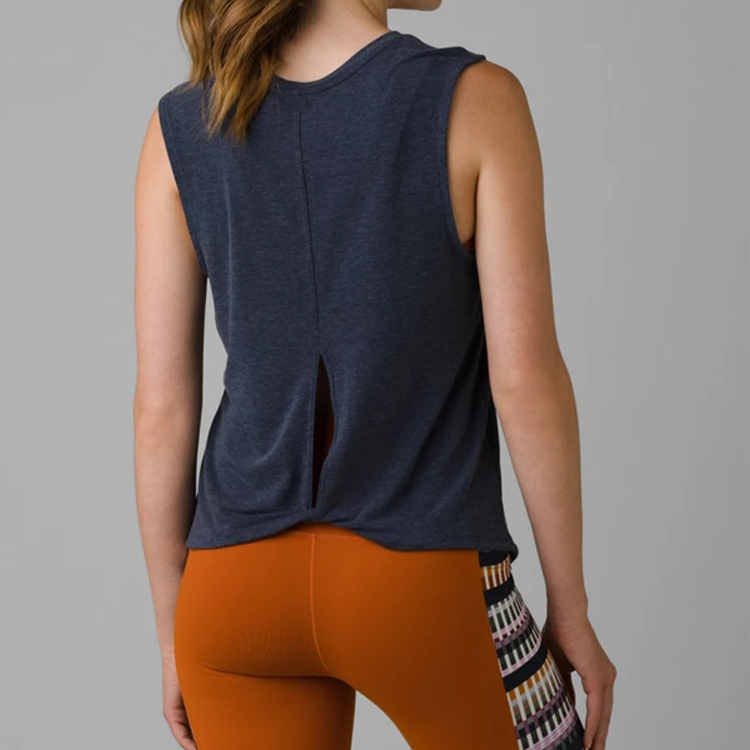 High Quality Breathable Custom Workout Women Sports Gym Fitness Plain Tank Tops detail pictures