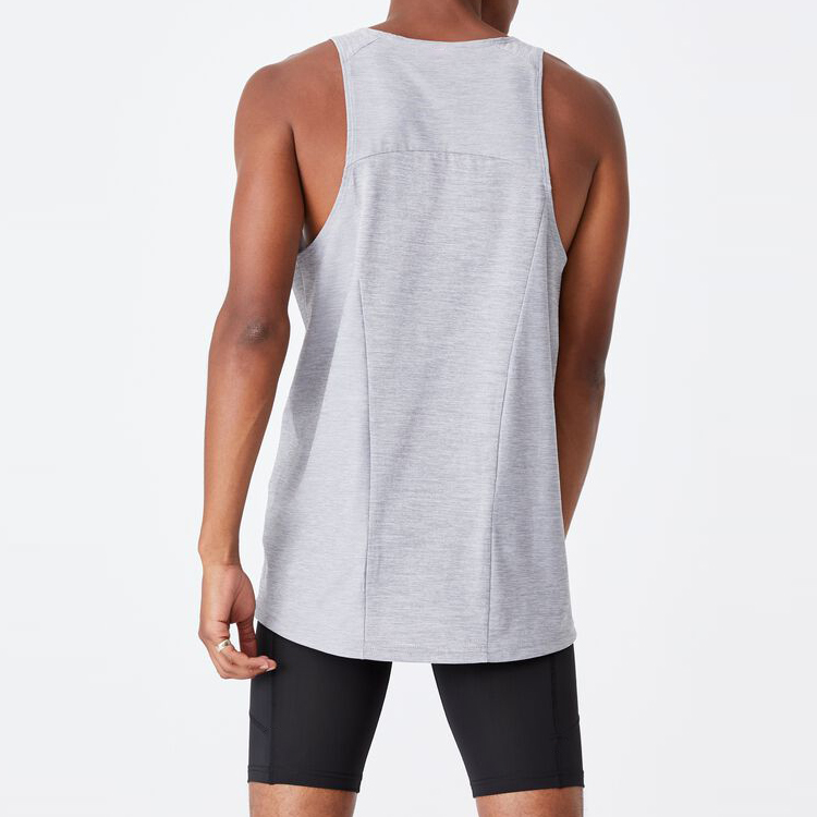 Wholesale Loose Fit Soft Cotton Custom Logo Printing Gym Sports Tank Top For Men detail pictures