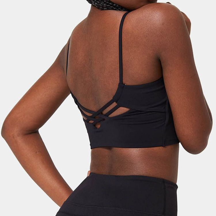 Fashion Design Gils Workout Gym Clothes Four Way Stretch Women U-Neck Crisscross Cropped Yoga Tank Top
