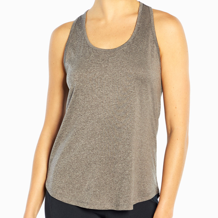 OEM Factory Mesh Panel Custom Women Active Racer Back Fitness Sports Gym Tank Tops
