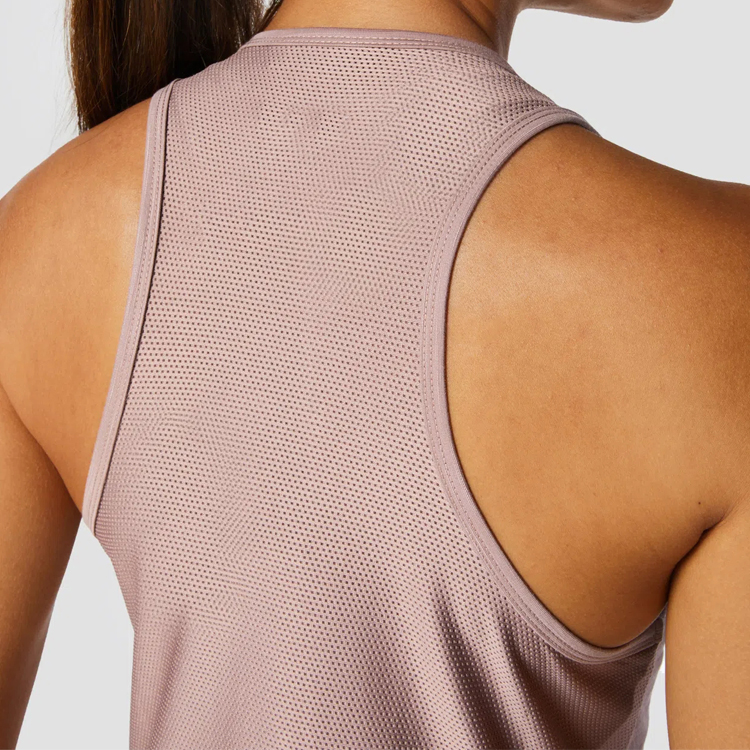 Fitness Blank Sports Blank Mesh Back Custom Yoga Gym Tank Tops For Women detail pictures