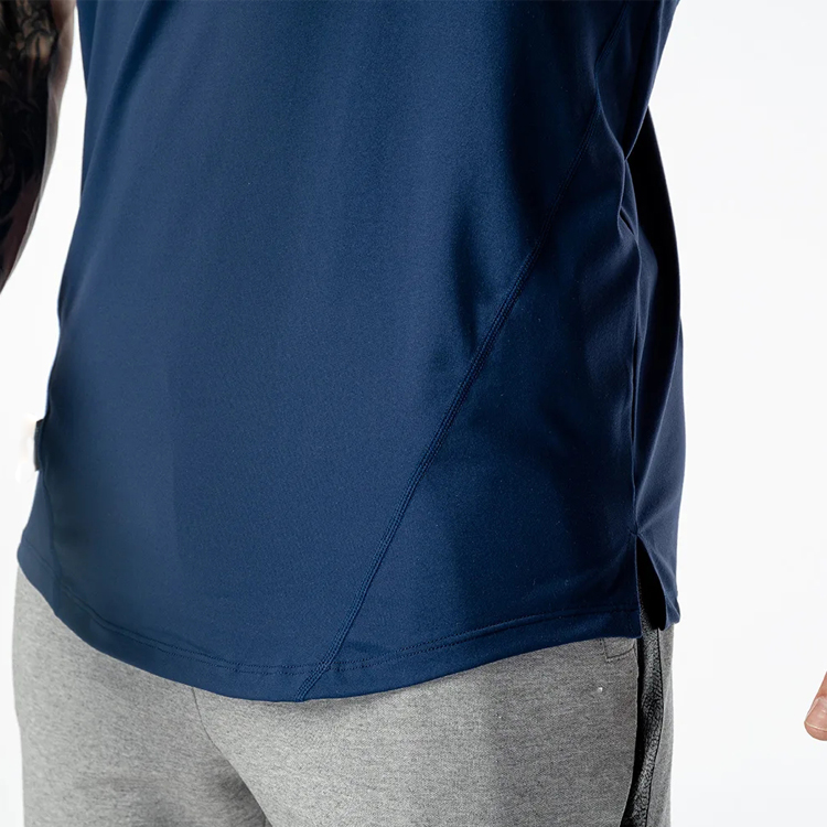 Sports Quick Dry Basic Stringer Custom Logo Polyester Fitness Tank Tops For Men detail pictures