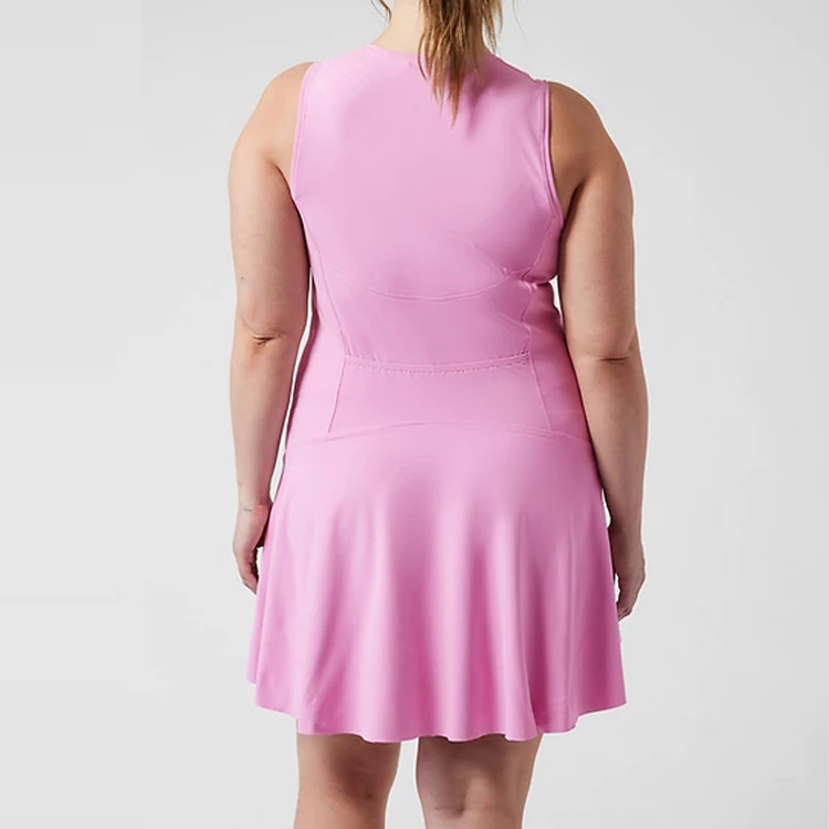 Professional Four Way Stretch Custom Tennis Skirts Back Pocket Women Tennis Dress detail pictures