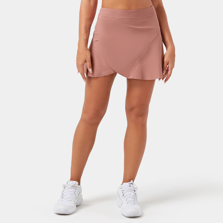 Fashion Design Breathable Tennis Wear High Rise Crossover Tennis Skirt For Women