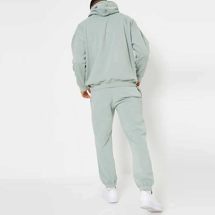 Wholesale 60% Cotton 40%Polyester Custom Plain Jogger Sweatsuit Set For Men detail pictures