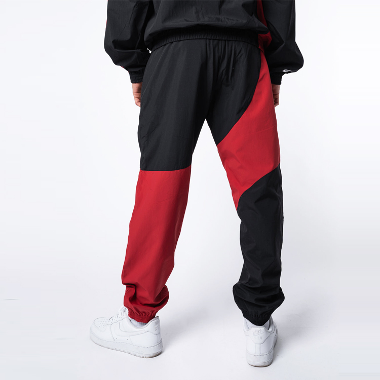 Custom Quick Dry Polyester Color Block Jogger Windbreaker Tracksuit Set For Men detail pictures