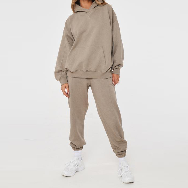 High Quality Anti-Pilling Women Sports Gym Cotton Running Training Jogging Tracksuit Set for woman
