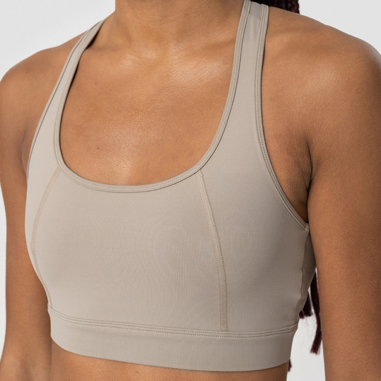 Athletic Fitness Push Up Cross Back Key Hole Custom Women Yoga Sports Bra detail pictures
