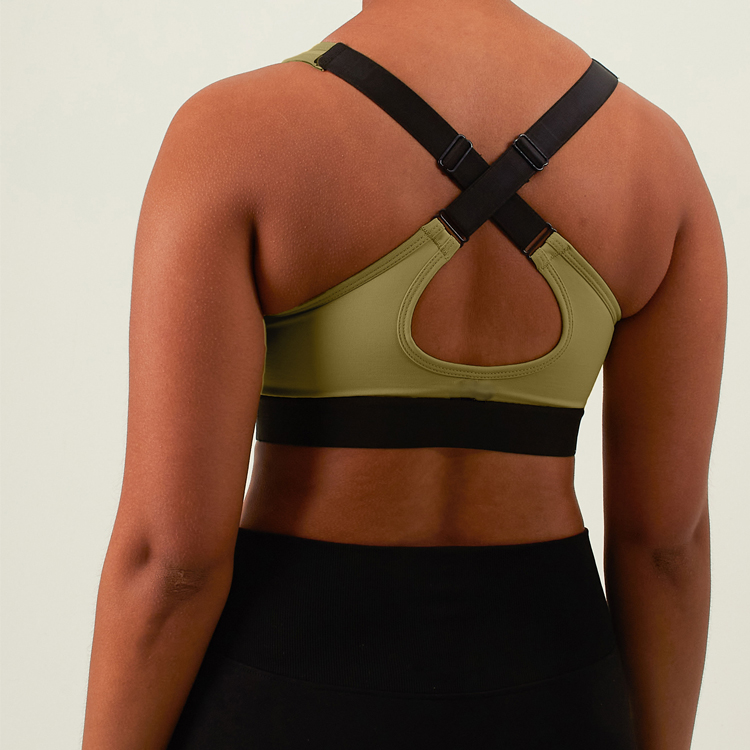 High Quality Ladies Push Up Yoga Bra Custom Adjustable Straps Sports Bra For Women detail pictures