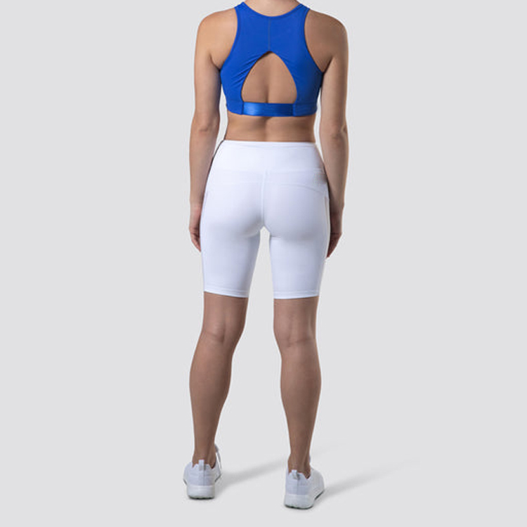 New Arrivals Lightweight Custom Back Key Hole High Neck Sports Yoga Bra For Women detail pictures