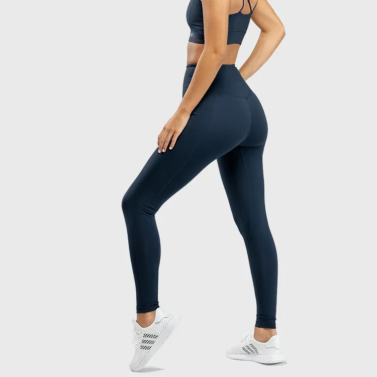Hot Sale Four Way Stretch Custom Logo Women High Waist Yoga Legging Pants With Pocket