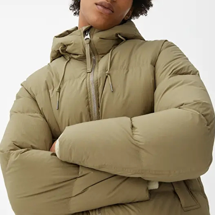 Top Sell OEM Winter Wear Custom Goose Down Coat Puffer Jacket For Men detail pictures