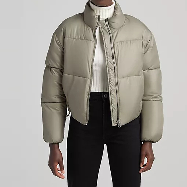 Wholesale Lighweight 100%Polyester Down Coat Goose Puffer Jacket For Women