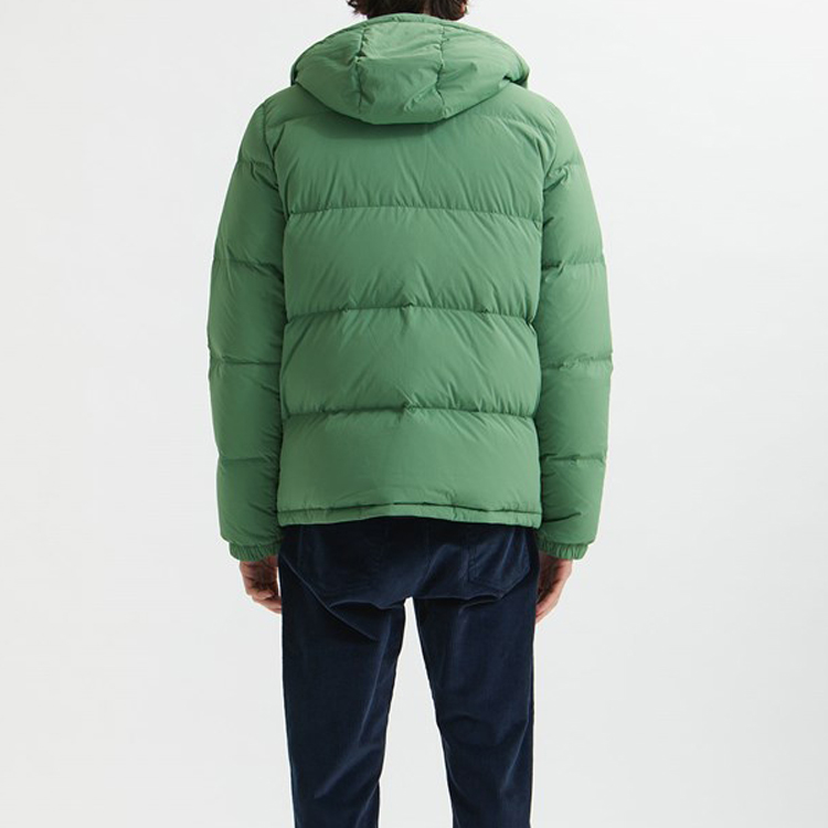 Wholesale Lightweight Custom Logo 100%Nylon Down Coat Puffer Jacket For Men detail pictures