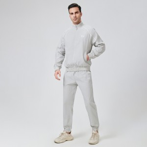 Grey TWN8 Tracksuit 100% Nylon Woven Lightweight Reflective Strip AIKA Factory In Stock Hot Sale
