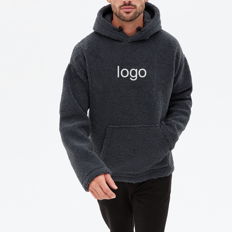 High Quality Workout 100% Polyester Fleece Winter Pullover Hoodies Custom Logo For Men