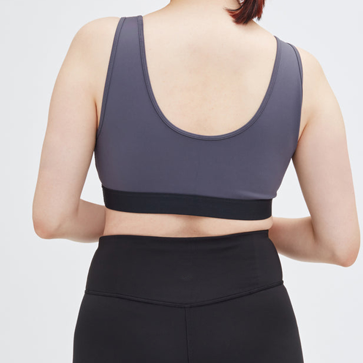 High Quality Stretchable Color Block Scoop Push Up Women Yoga Sports Bra Custom Printing detail pictures